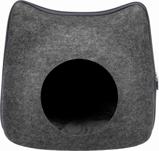  Trixie Relax Iglo Kat Vilt Grijs - 38X37X35 CM