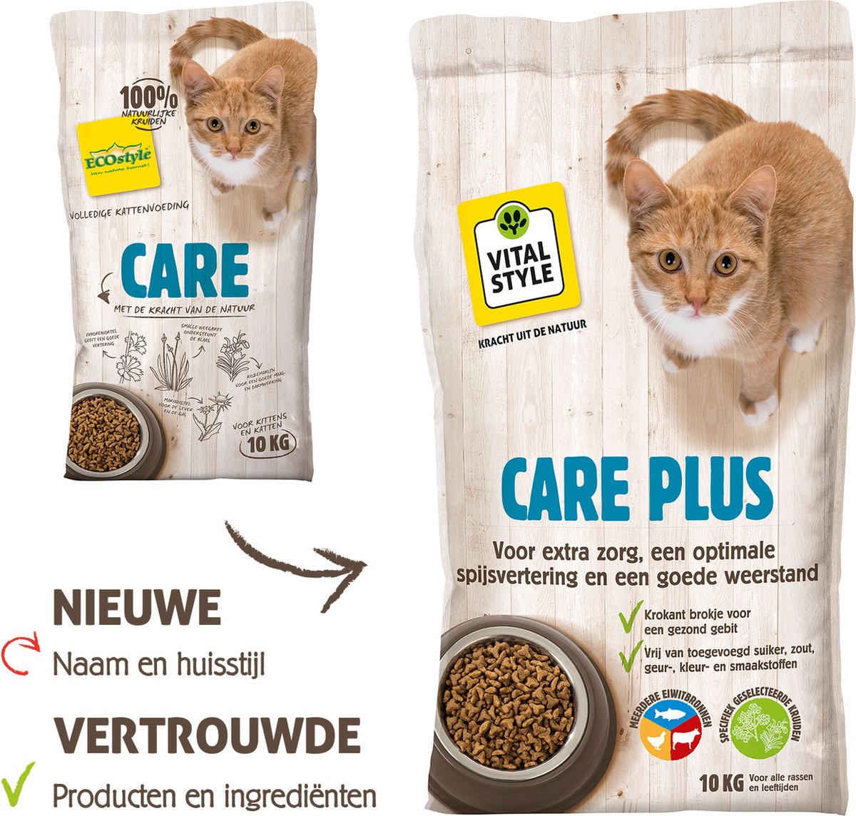  VITALstyle CARE Plus - Kattenbrokken - 10 Kg
