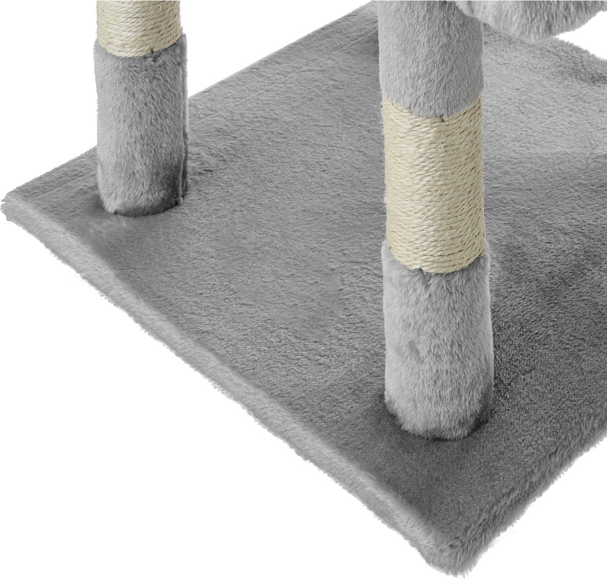  Krabpaal XXL Voor Kat -170 Cm -Grijs - Kattenboom Voor Grote Katten - Kattenhuis Van Sisal - XXL Klimpaal Voor Meerdere Katten