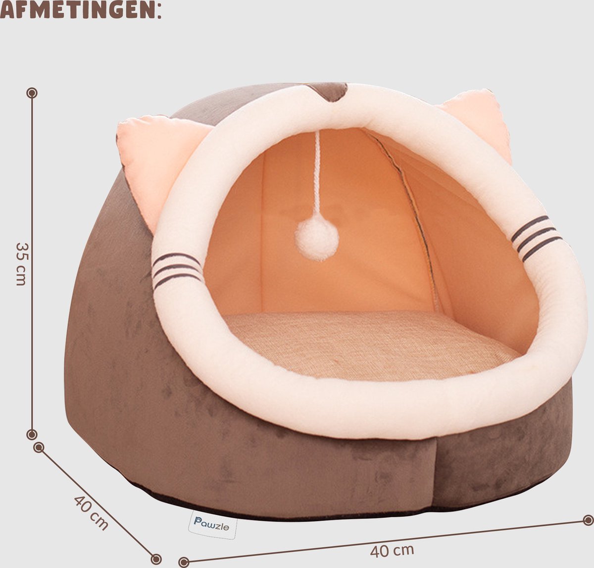  Kattenmand - Kattenhuis - Kattenbed - Kattenhangmat - Poezenmand - Kattenkussen - 40 Cm