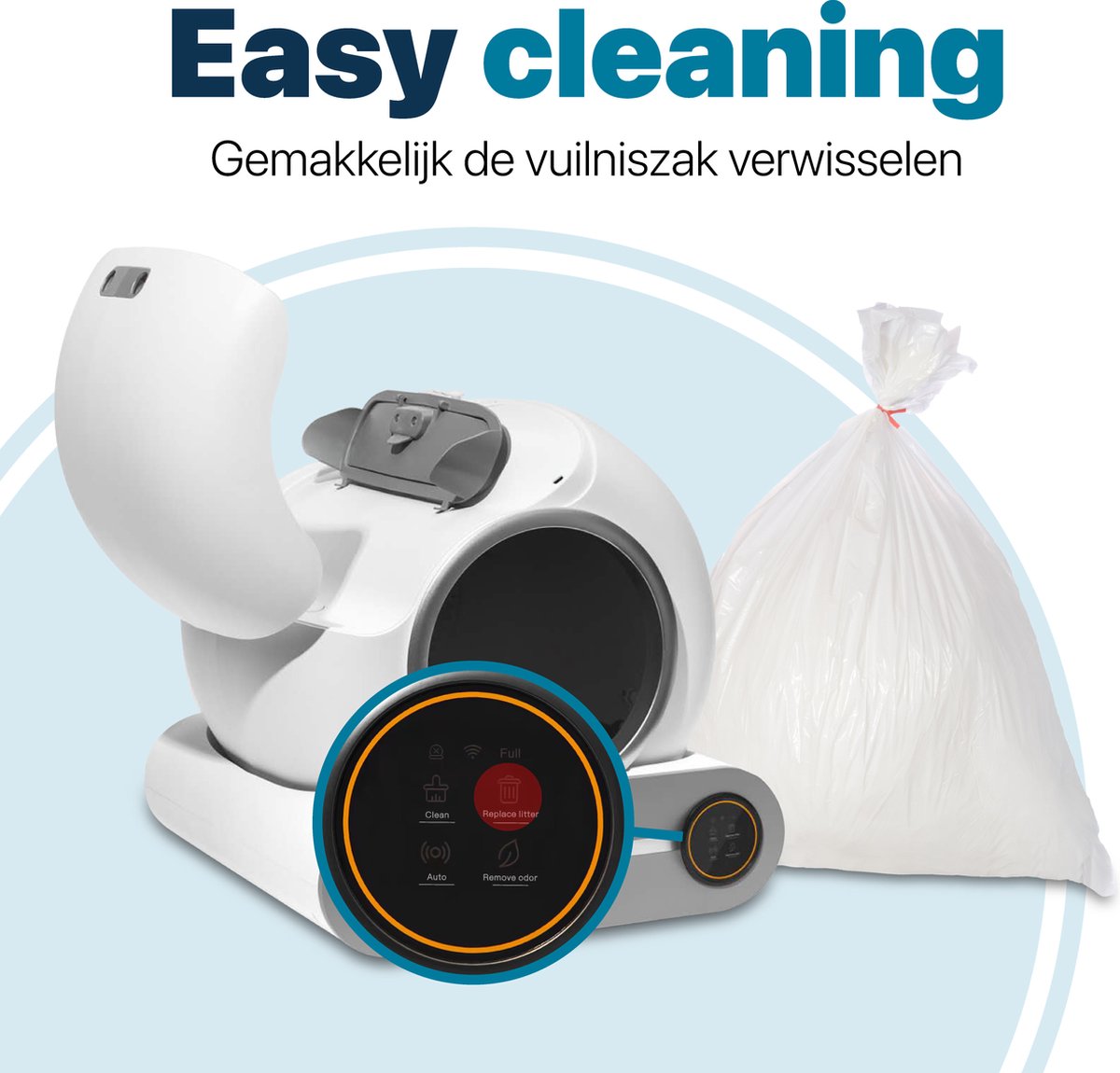  BOME Automatische Kattenbak - Zelfreinigende Kattenbak - Met App En Touchscreen - 65L