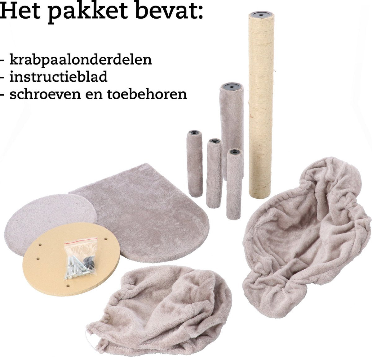  Adori Krabpaal Minous - Krabpaal - 40x30x60 Cm Grijs
