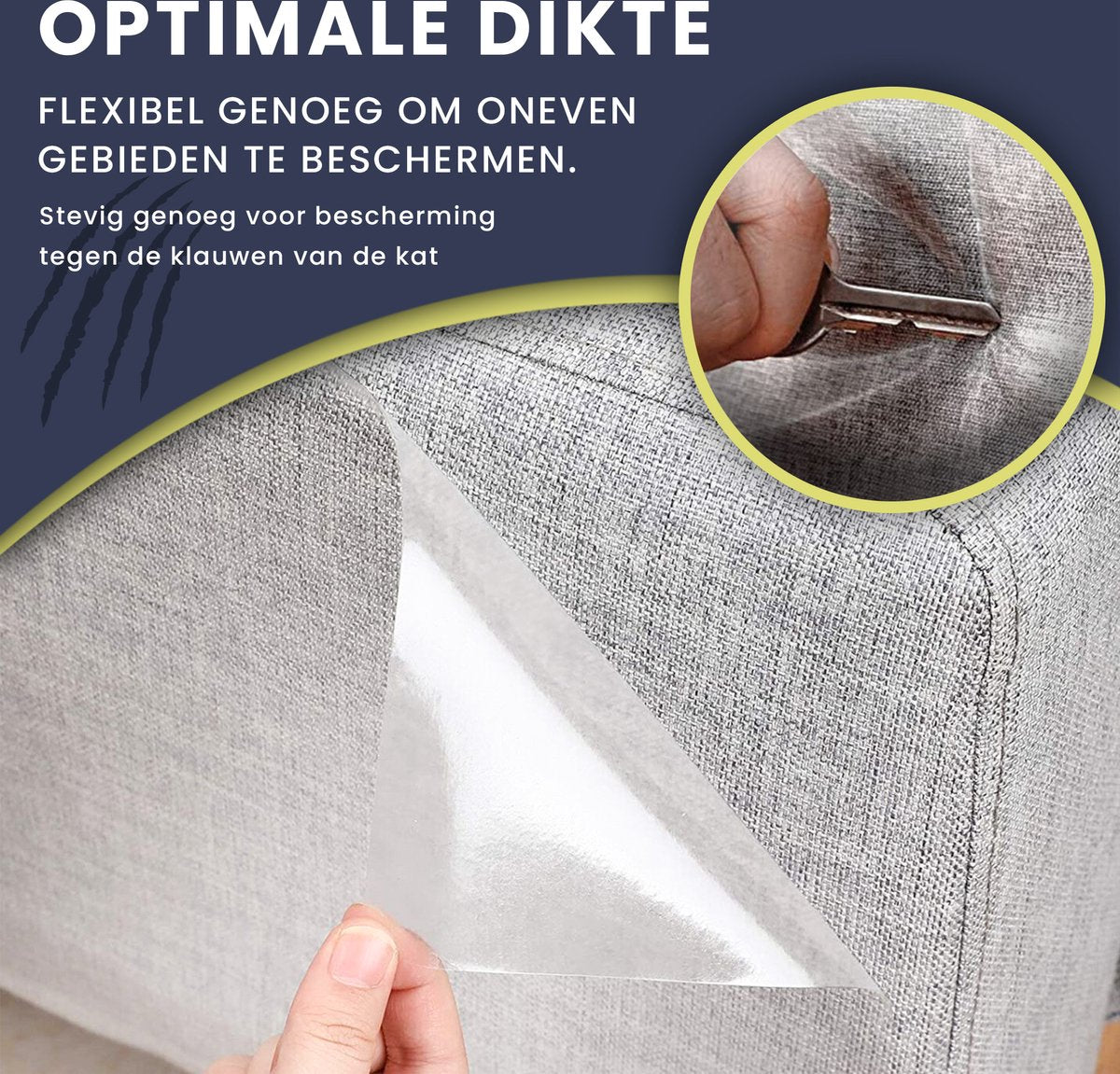  TibaGoods - Anti Krab Vellen Voor Kat En Hond - 6 XL Vellen – Zonder Punaises - Tegen Krabben – Bankbescherming – Meubelbescherming – Krabpaal – Anti Scratch – 43.2 X 30.5cm – Transparant