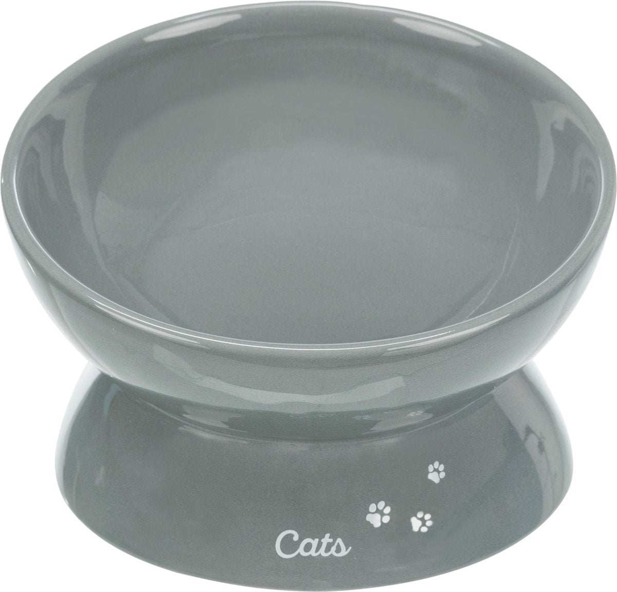  Trixie Voerbak Kat Xxl Keramiek Verhoogd Grijs - 350 ML 17 CM
