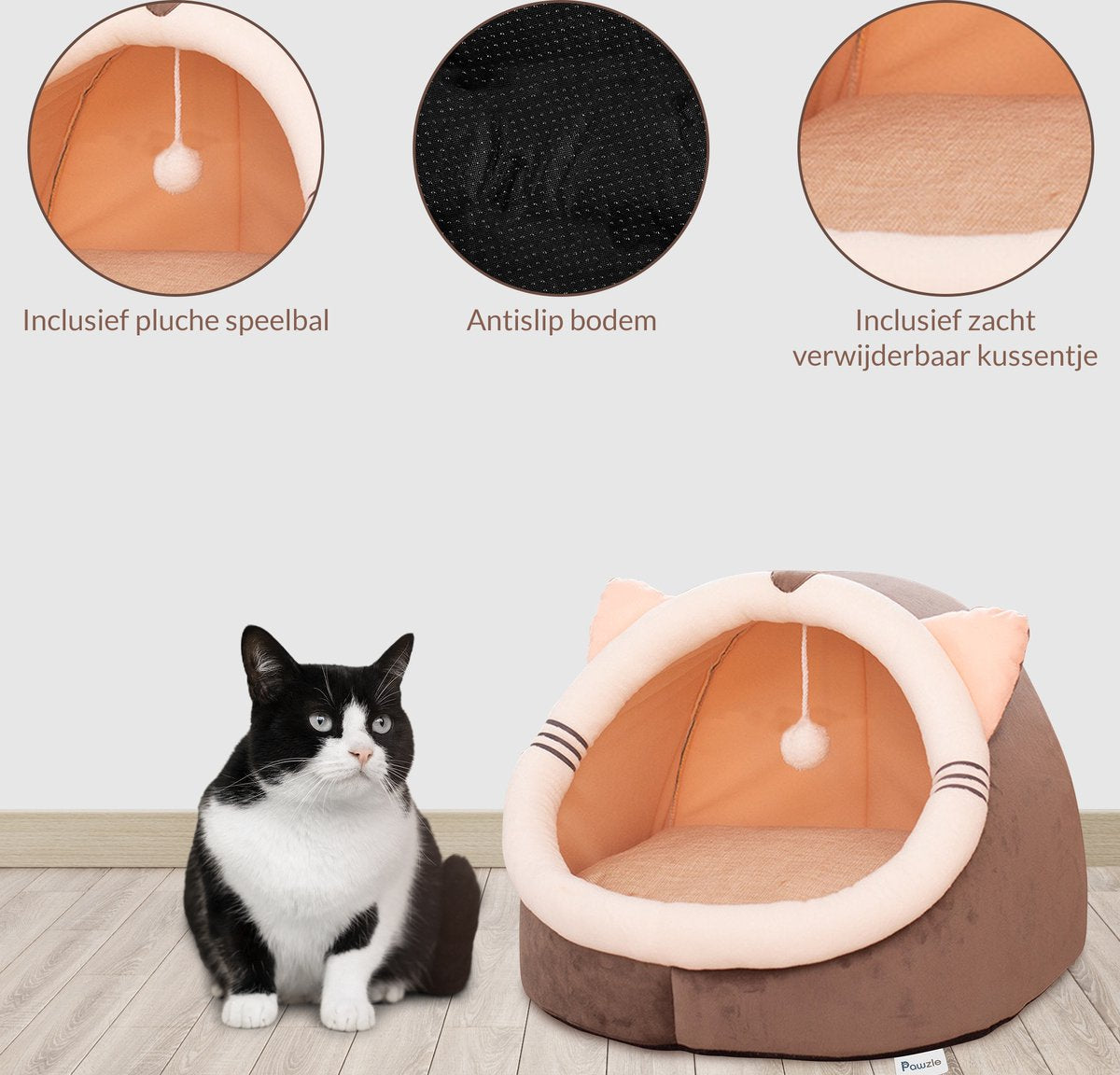  Kattenmand - Kattenhuis - Kattenbed - Kattenhangmat - Poezenmand - Kattenkussen - 40 Cm