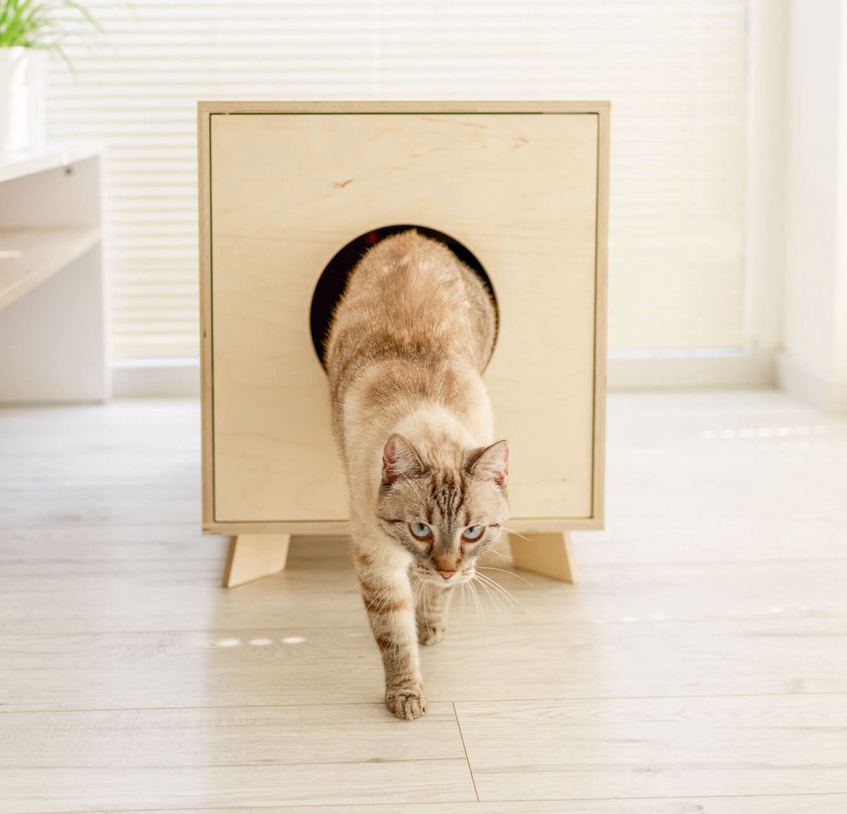  Catandwood Kattenhuis - Kattenbakcontainer - Kattenbak Ombouw - Hout