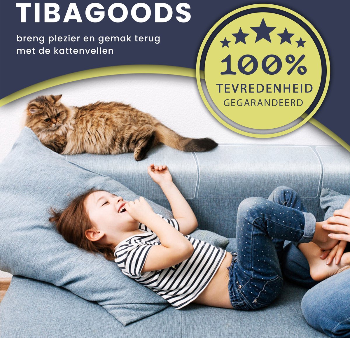  TibaGoods - Anti Krab Vellen Voor Kat En Hond - 6 XL Vellen – Zonder Punaises - Tegen Krabben – Bankbescherming – Meubelbescherming – Krabpaal – Anti Scratch – 43.2 X 30.5cm – Transparant