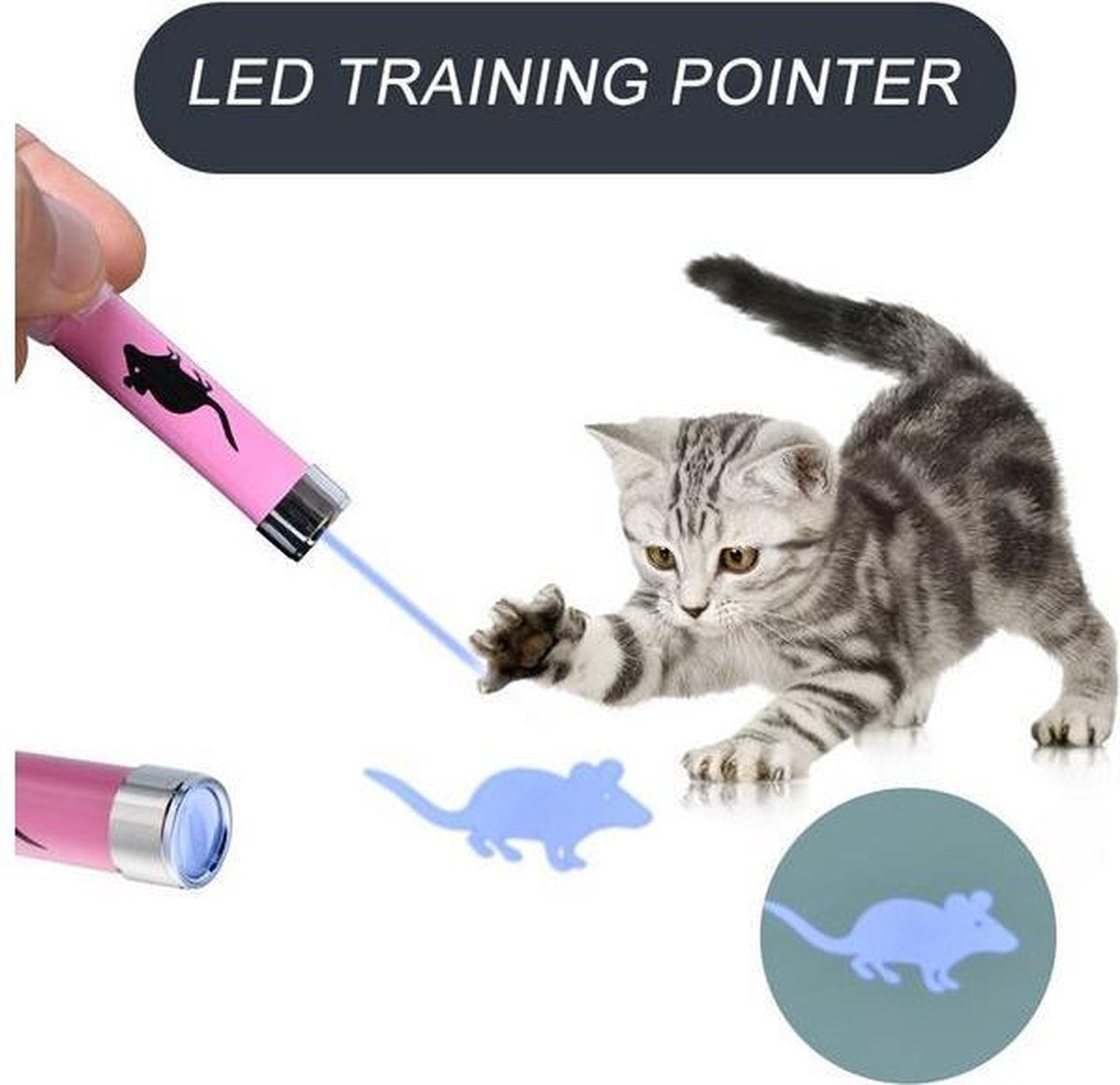  Katten Speelgoed LED Laser Lampje Muis