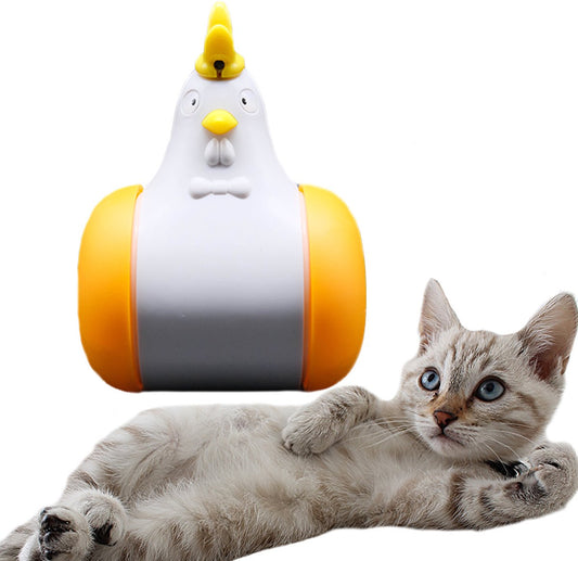  TocaToca Kip- Interactieve Zelf Bewegende Speeltje- Kattenspeeltjes- Intelligentie- Kattenspeelgoed- Kip Voor Katten- Laser- USB- Speelgoed- Geluid- Oranje
