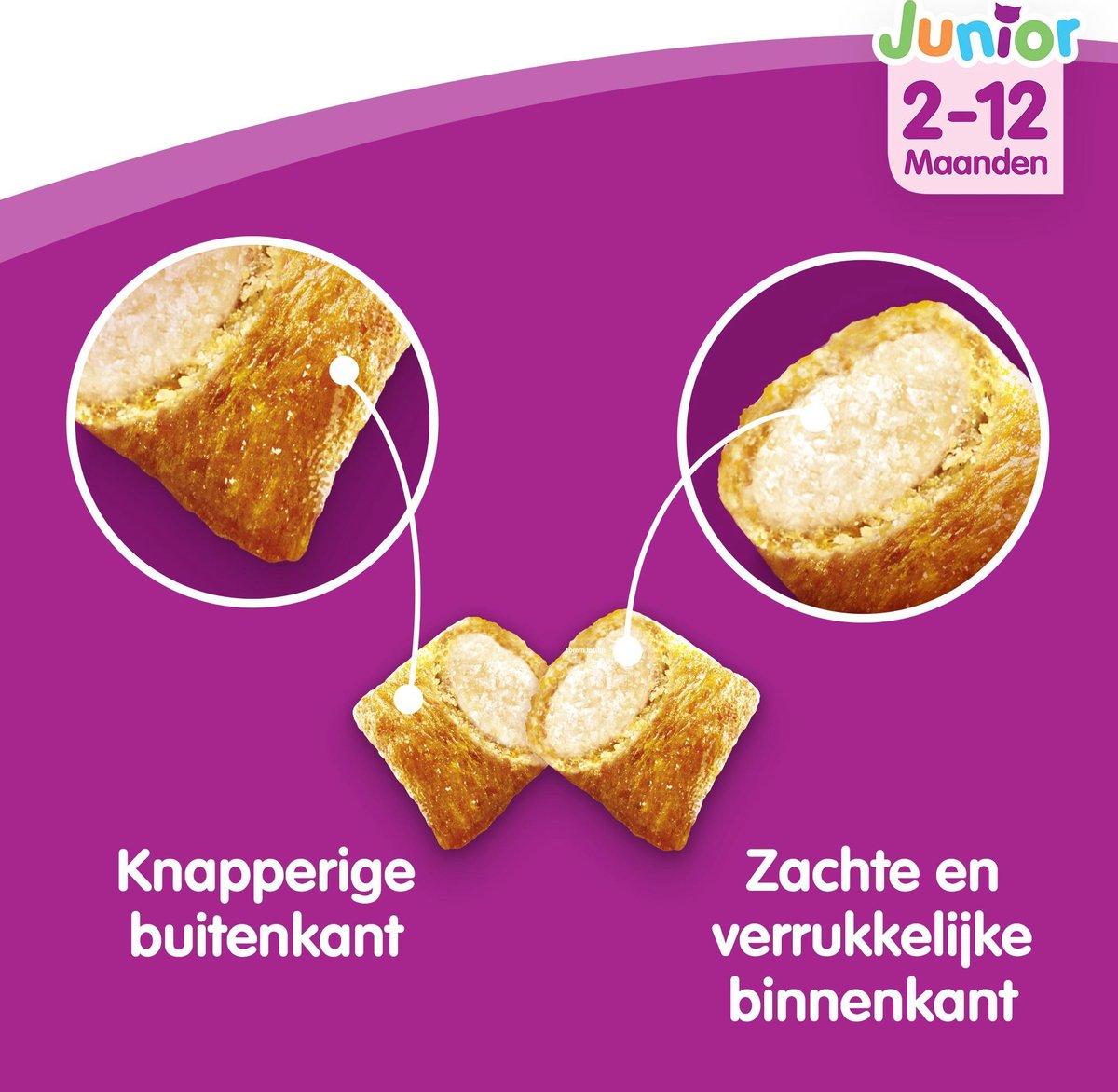  Whiskas Junior - Kattenbrokken - Kip - Zak 6 X 1,9 Kg