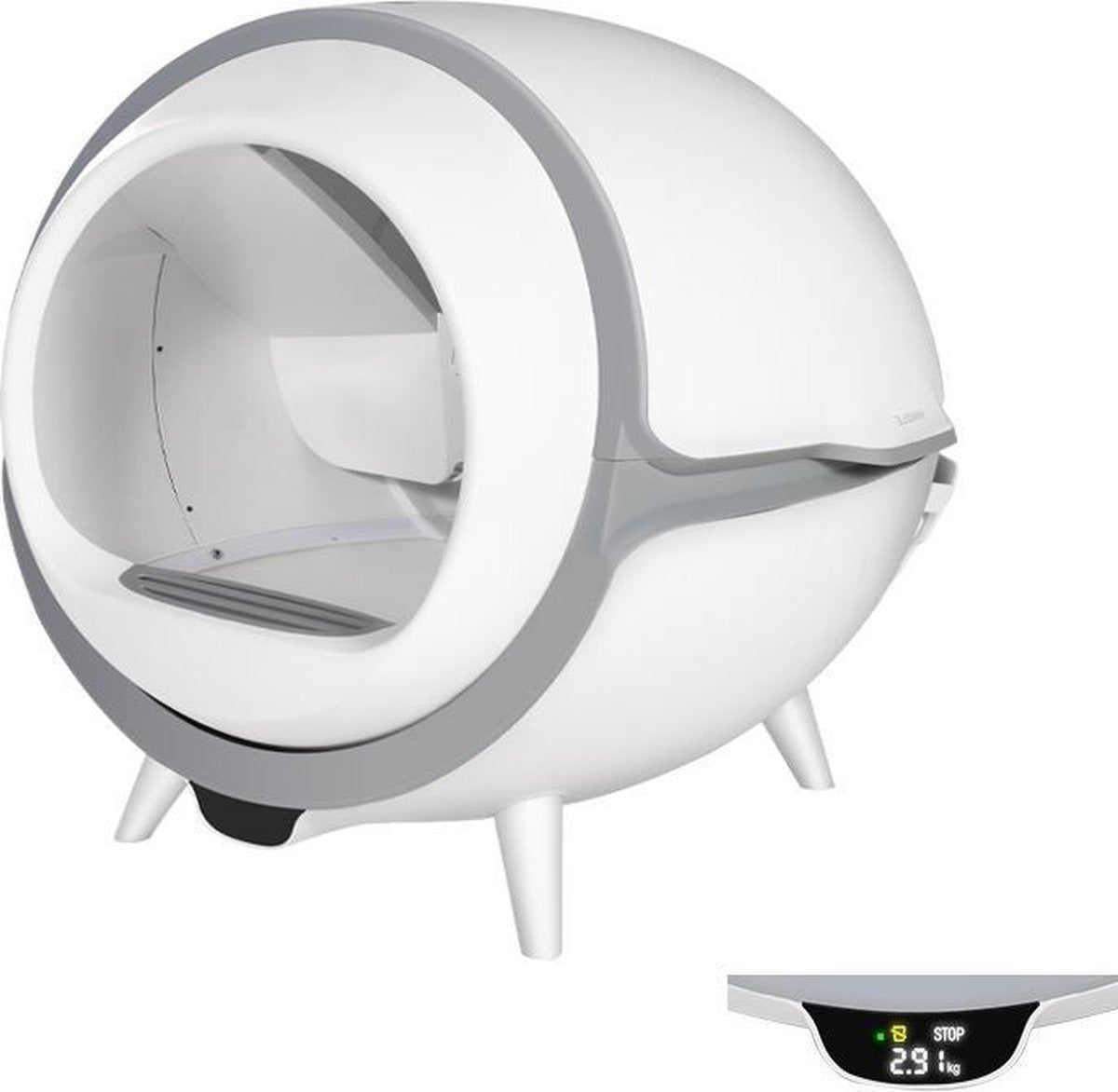 Merkloos Premium Kattenbak - Automatische - Zelfreinigende - Elektrische Kattenbak - Design Kattenbak