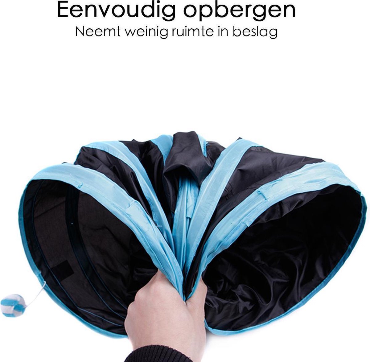 Merkloos Kattentunnel - Opvouwbaar - 3 Gangen - Voor Binnen En Buiten