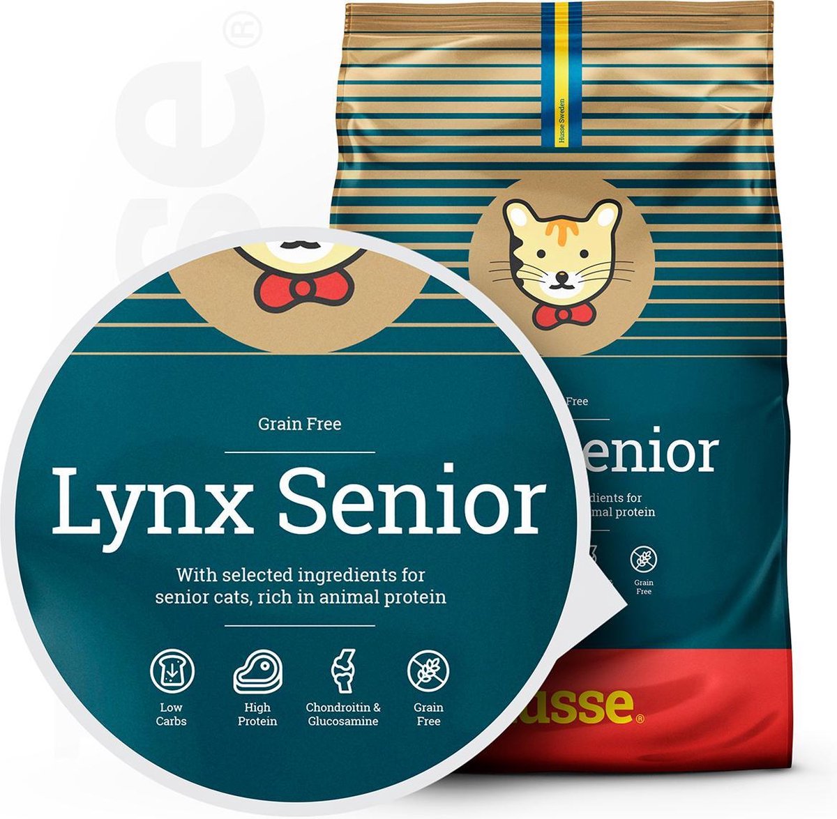  Husse Opus Lynx Senior Graanvrij Kattenvoer - 7 Kg