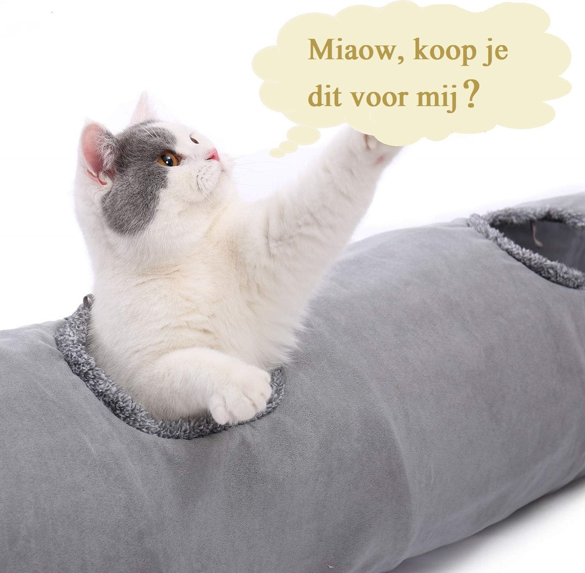  Bonbox Shop - Kattentunnel - 130 CM - Katten Speelgoed - Kitten - Spelen- Speeltunnel - Speelgoed Voor Katten