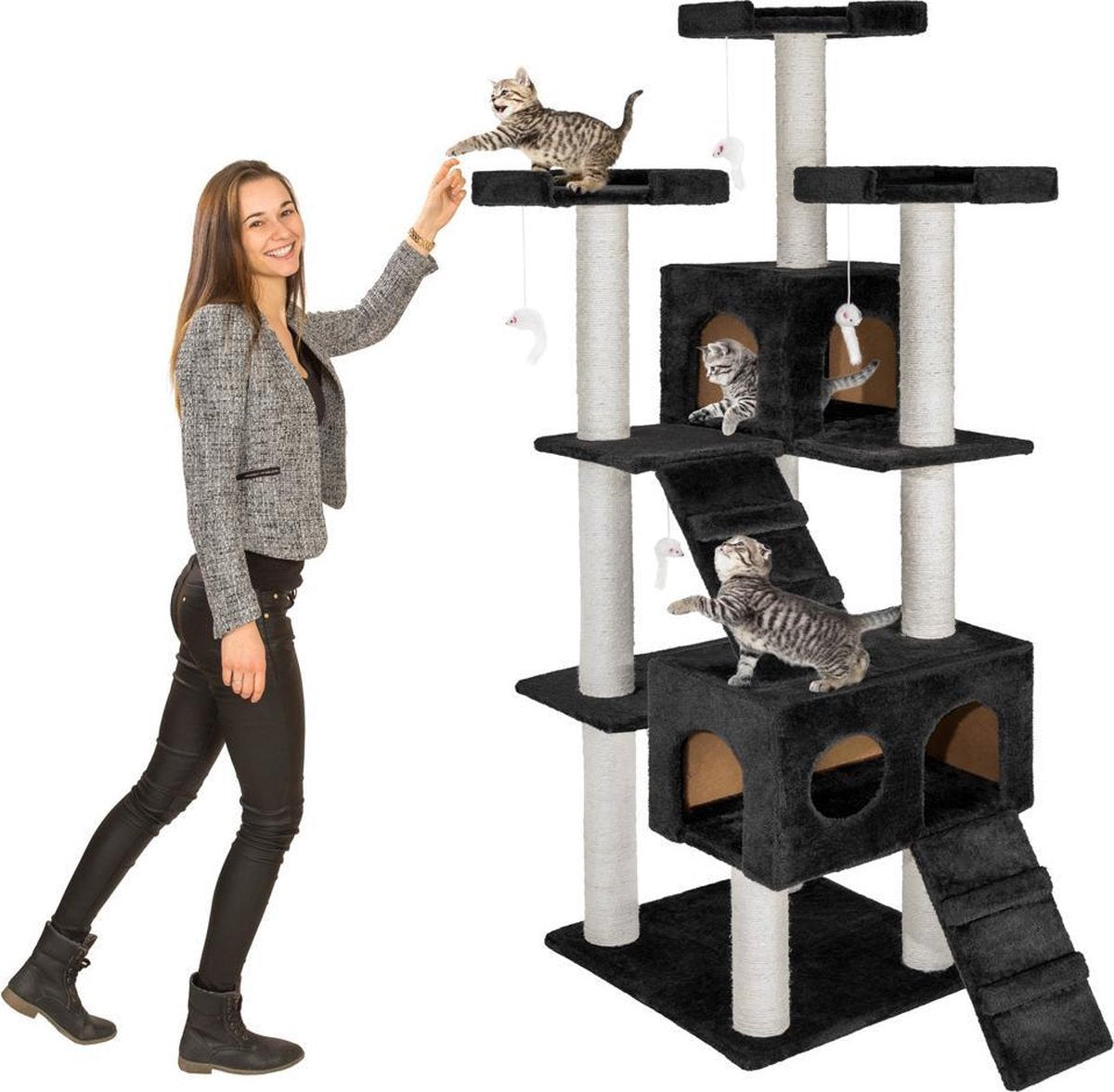  Krabpaal Knuti, Zwart 186 Cm Hoog 400560