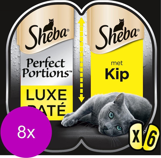 Sheba Perfect Portions Paté Katten Natvoer - Kip - 48 Stuks