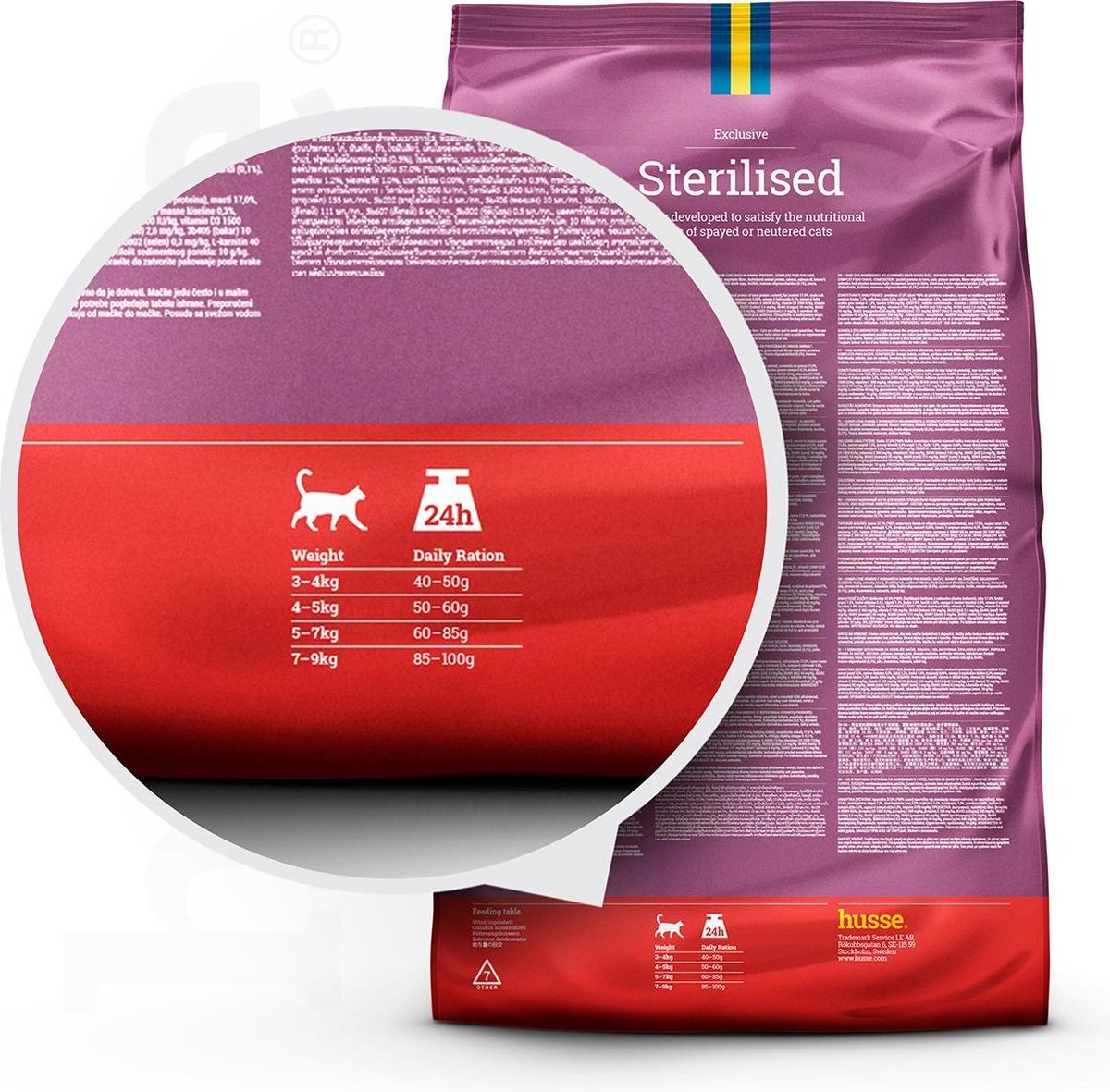 Husse Exclusive Katt Sterilised - Kattenvoer -7 Kg