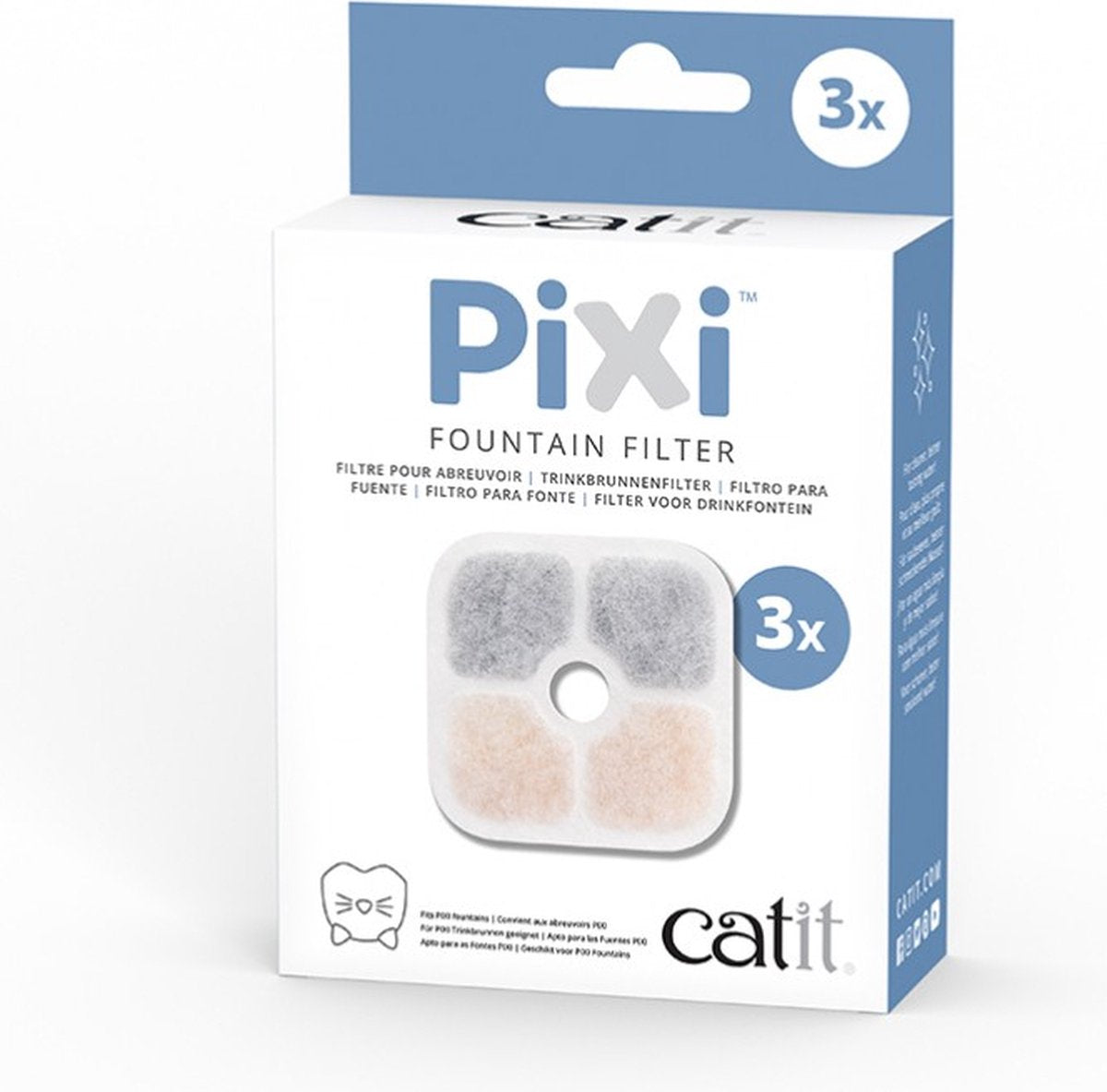  Catit Pixi Fountain Filter Cartridge - Kattendrinkbak - 6 Stuks