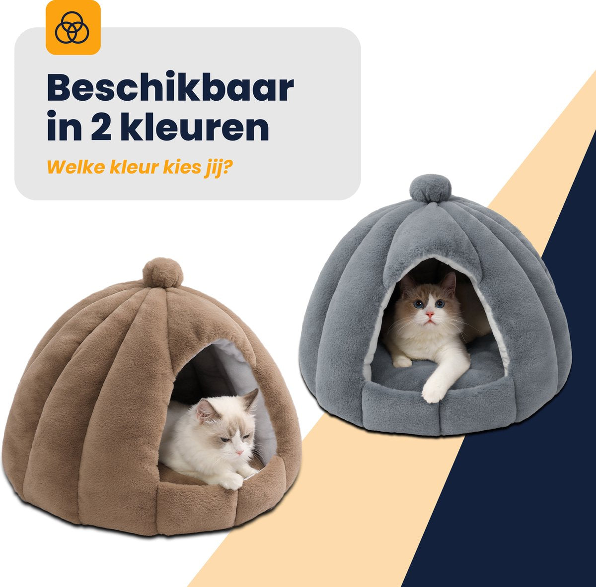  MIRO Katten Huis - Kattenhuizen - Kattenhok - Kattenmand - Dierenhuis - Extra Zacht - Bruin