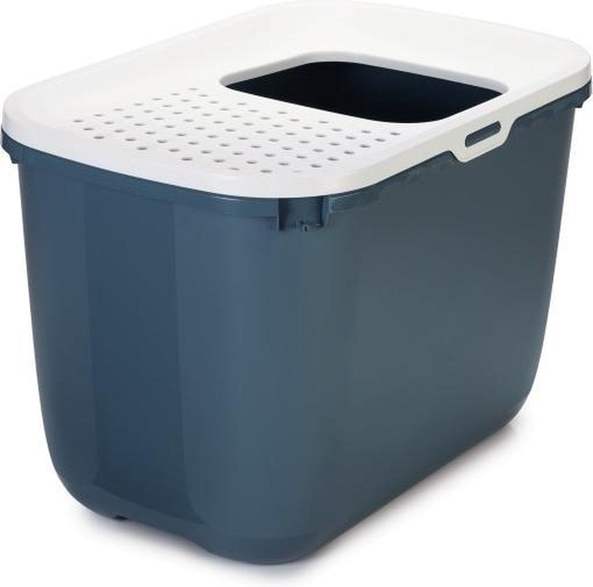  Savic Hop In Kattenbak - Steenblauw/wit