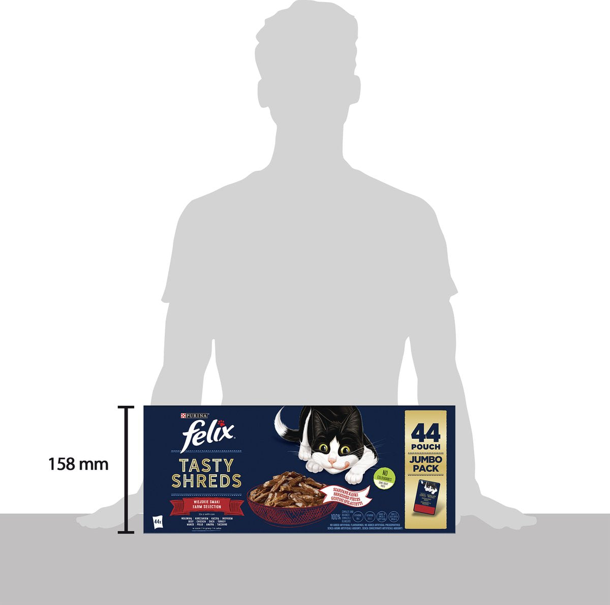  Felix Heerlijke Reepjes Farm Selectie - Katten Natvoer - 44 X 80g