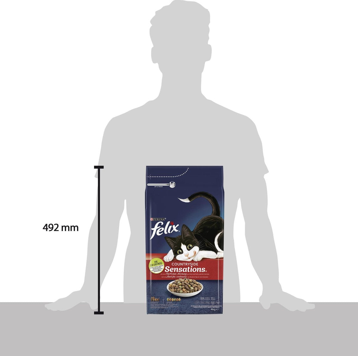  Felix Meaty Sensations - Katten Droogvoer - Rund, Kip &amp; Groenten - 4kg
