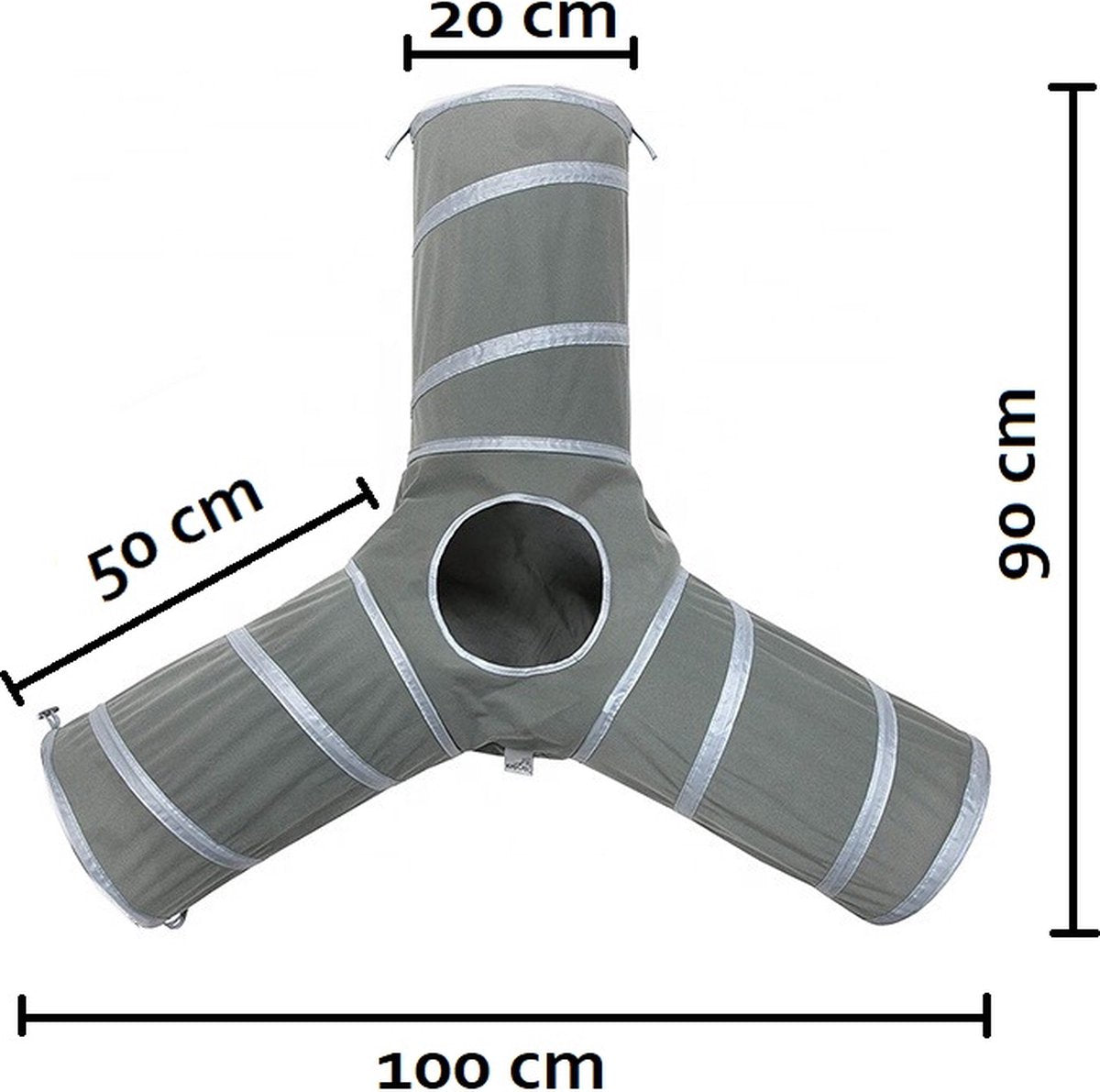  Adabol Knaagdier Speeltunnel – Konijnen Speelgoed – Cavia Speelgoed – Hamster Speelgoed – Konijnen Tunnel – Cavia Tunnel – Hamster Tunnel – 3 Gangen – 50 Cm Lengte