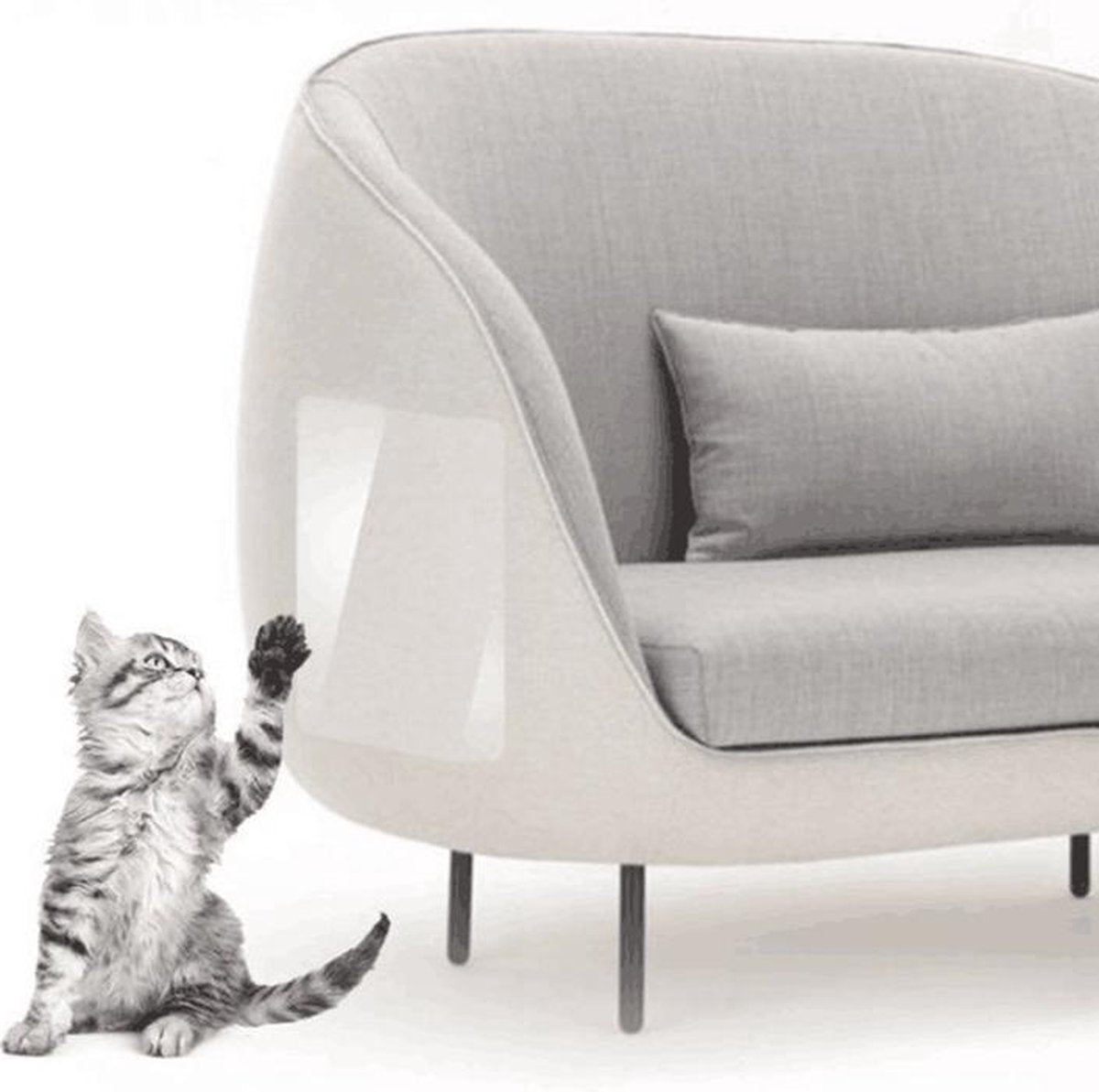 Merkloos Bank Beschermer Tegen Krabschade Van Katten En Honden 45*15CM – Anti Krab Nagels En Bijt Bescherming Meubilair – Voorkomt Bijtschade En Krabben Aan Meubels En Interieur – Transparant Protector 2 Stuks