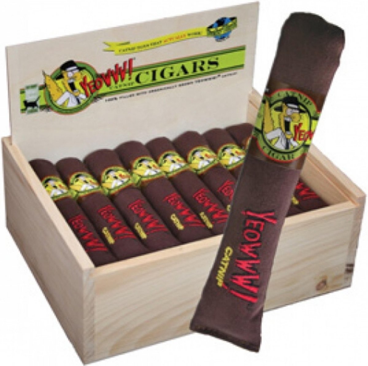  Yeowww Cigar Original Singles – Kattenspeeltjes Met De Meest Krachtige Catnip Ter Wereld! – Speelgoed Voor Katten Met Kattenkruid – Onweerstaanbaar – 17.7 Cm – Bruin