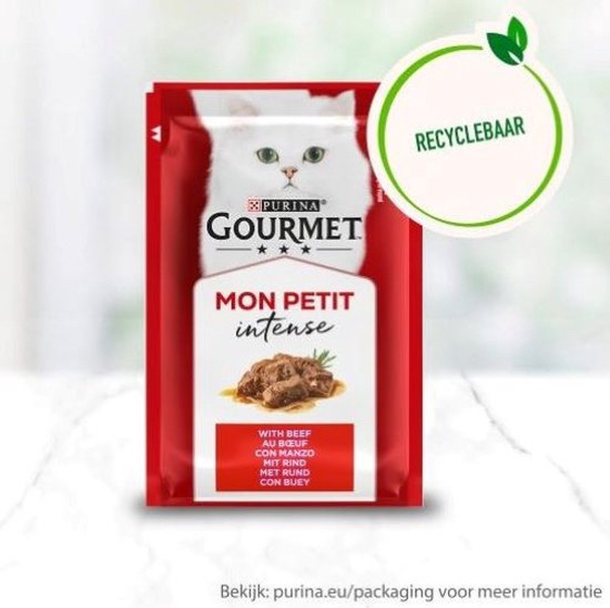  Gourmet Mon Petit Intense - Kattenvoer Natvoer - Vlees - 24 X 50 Gr