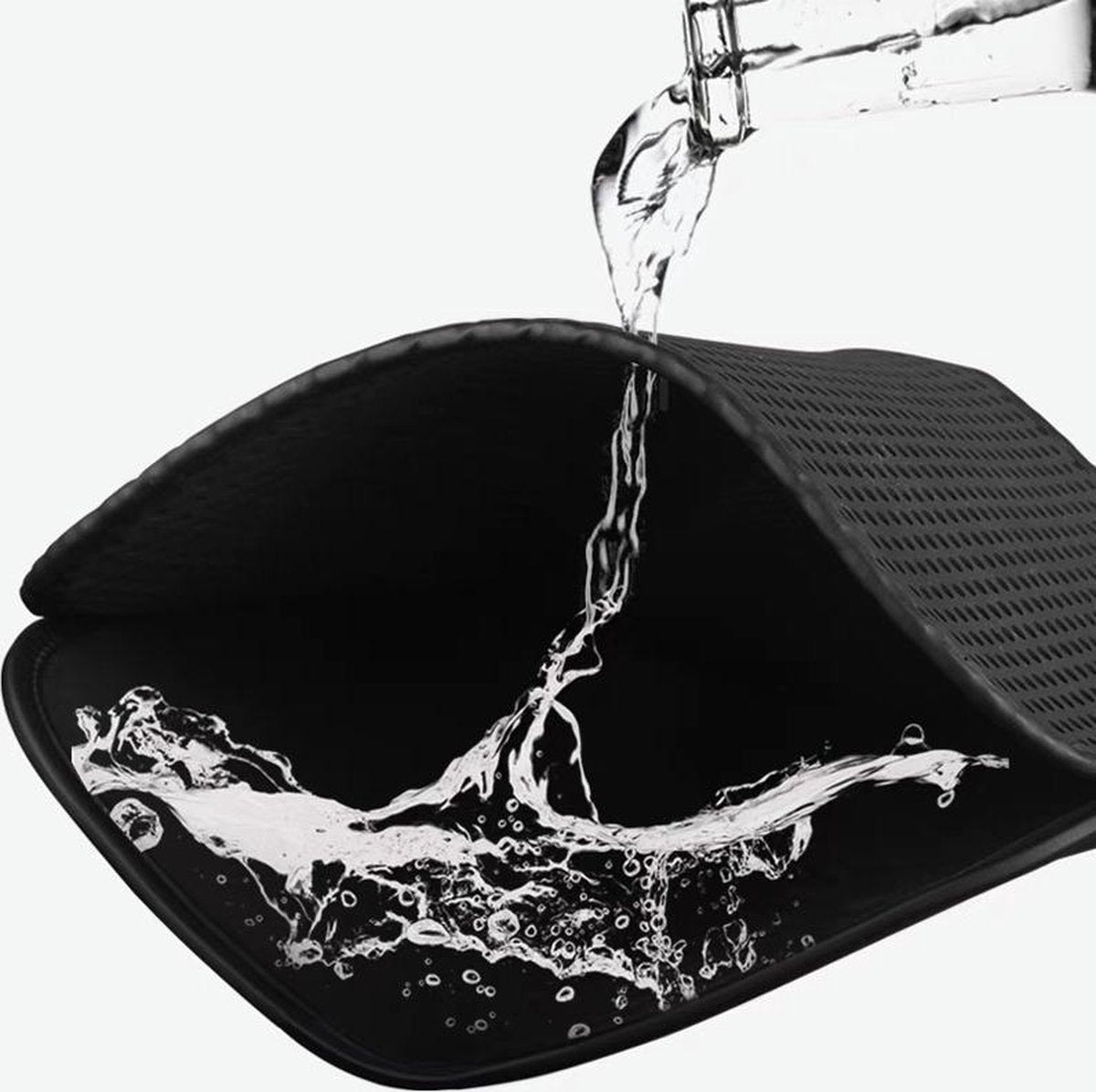  Nixnix - Kattenbakmat - 40 X 50 Cm - Waterdicht - Dubbele Laag - Honingraatstructuur - Uitloopmat - Placemat Kat - Schoonloopmat Kattenbak - Kattenbak Accessoires - Katten Grit Opvanger - Katten Mat
