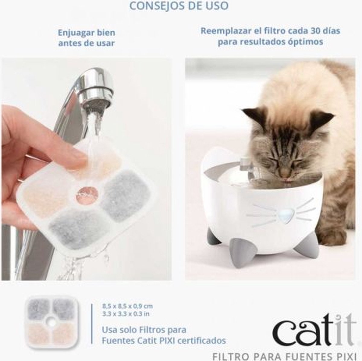  Catit Pixi Fountain Filter Cartridge - Kattendrinkbak - 6 Stuks