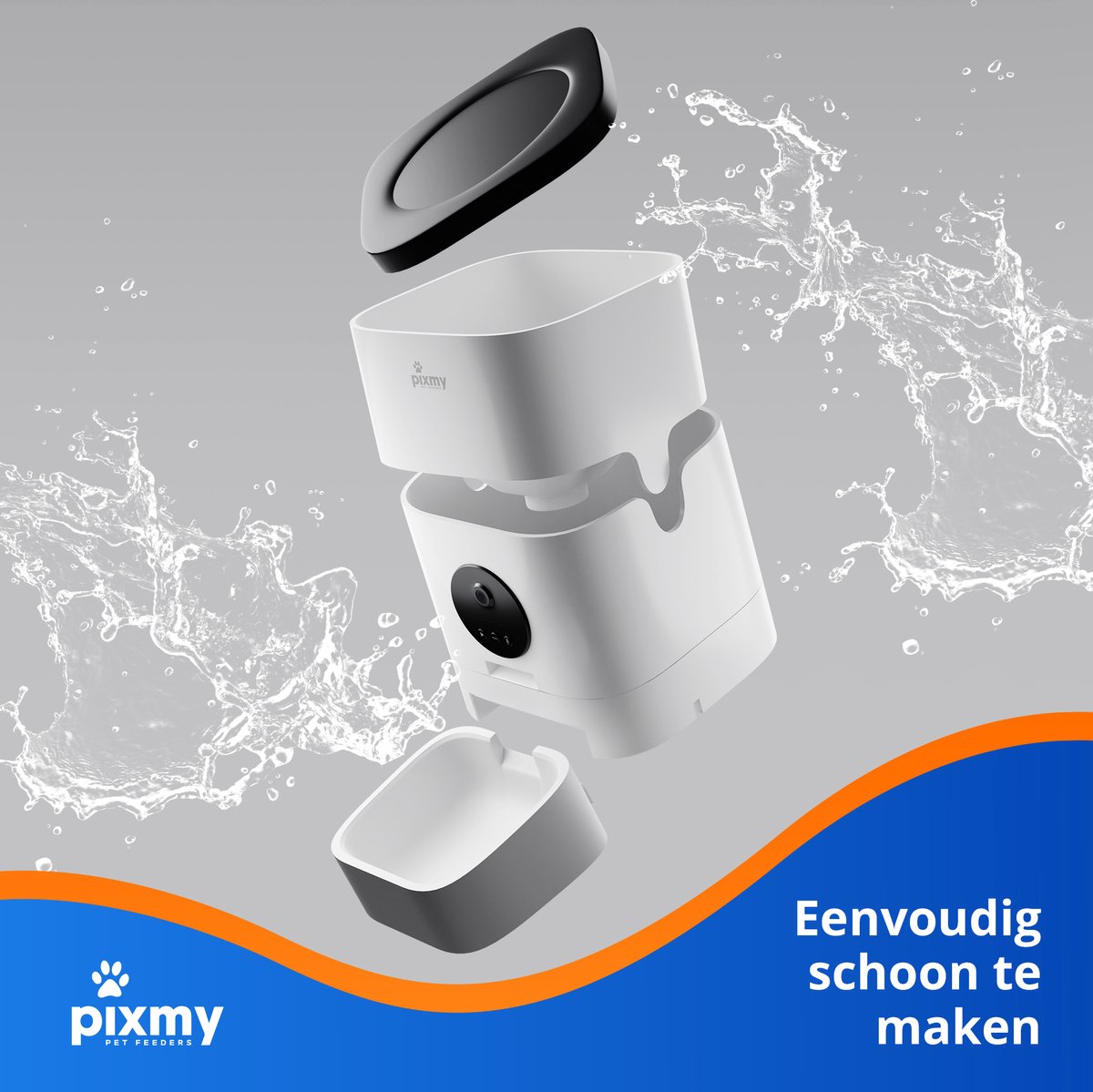  PIXMY - Automatische Voerbak Kat - 4L - Wi-Fi - Met App En Full HD Camera - Voerbak Kat