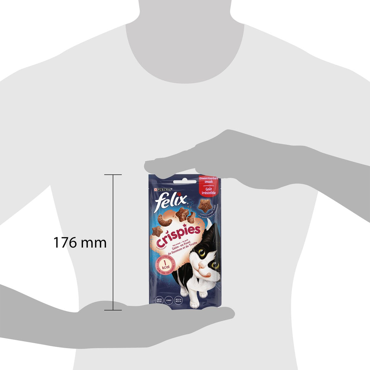  Felix Crispies - Kattensnacks Zalm &amp; Forel - 8 X 45g