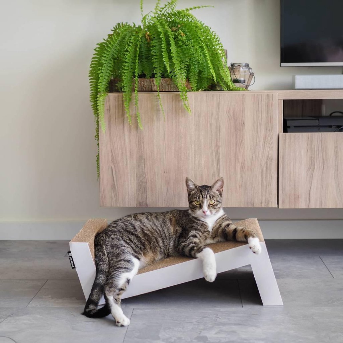 District 70 SOFA - Krabplank Voor Katten Van Duurzaam En Gerecycled Karton - 60x28x18 Cm - SOFA
