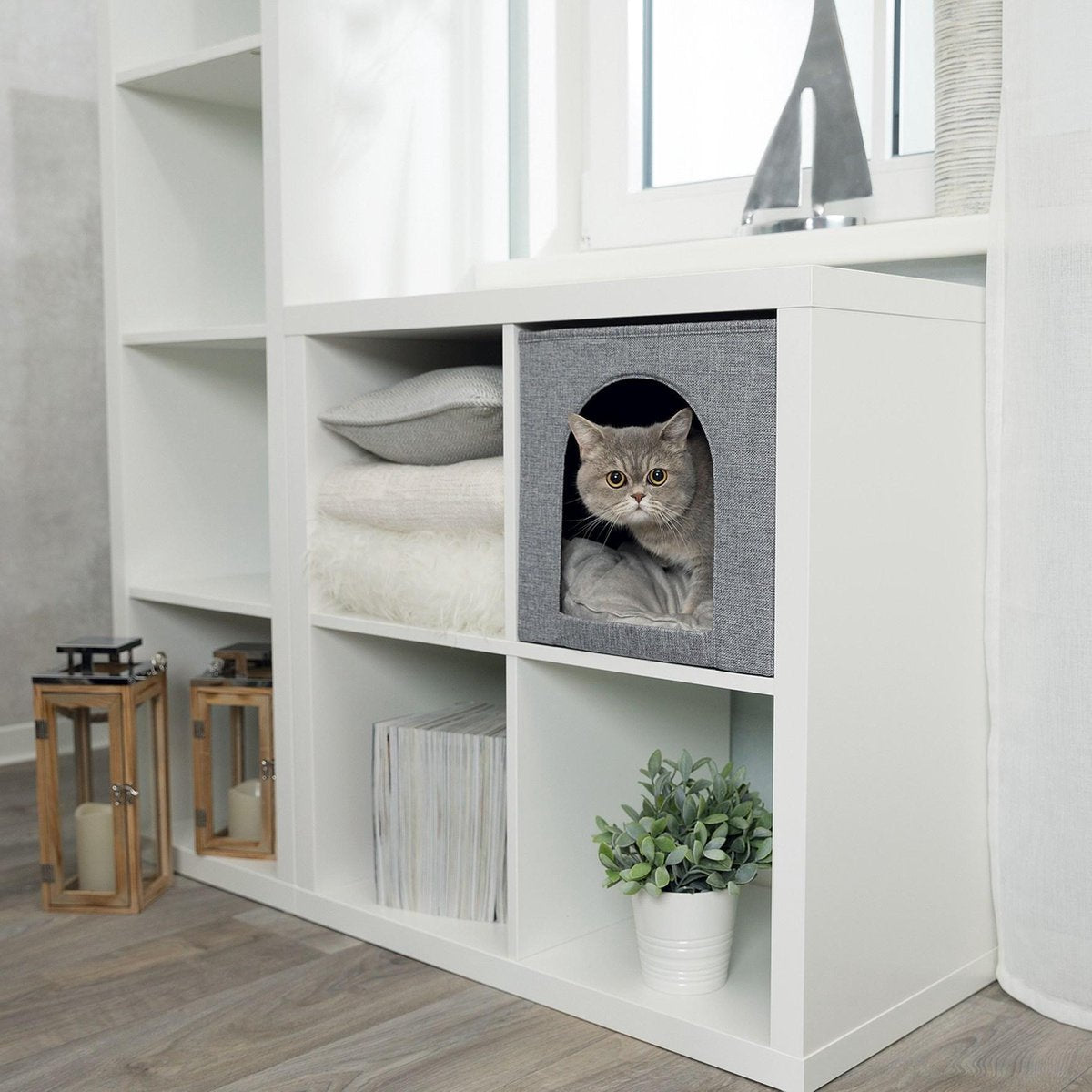  Trixie Kattenmand Iglo Ella Grijs - 33X33X37 CM