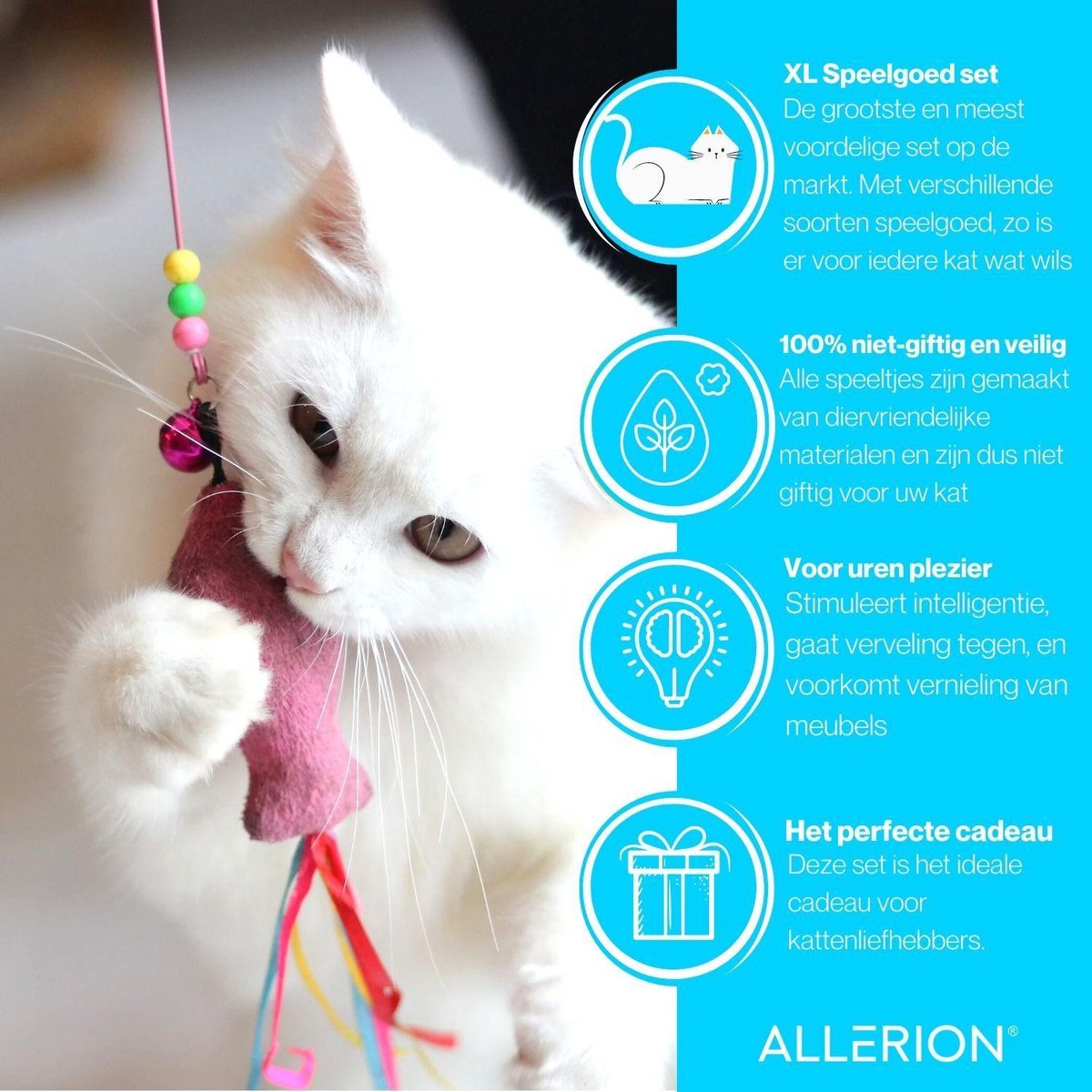 Allerion Kattenspeeltjes Set – 30-delig – Intelligentie