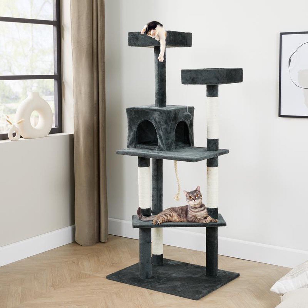  Kattenhuis - Huis Voor Katten - XL - Krabpaal - Kattenboom