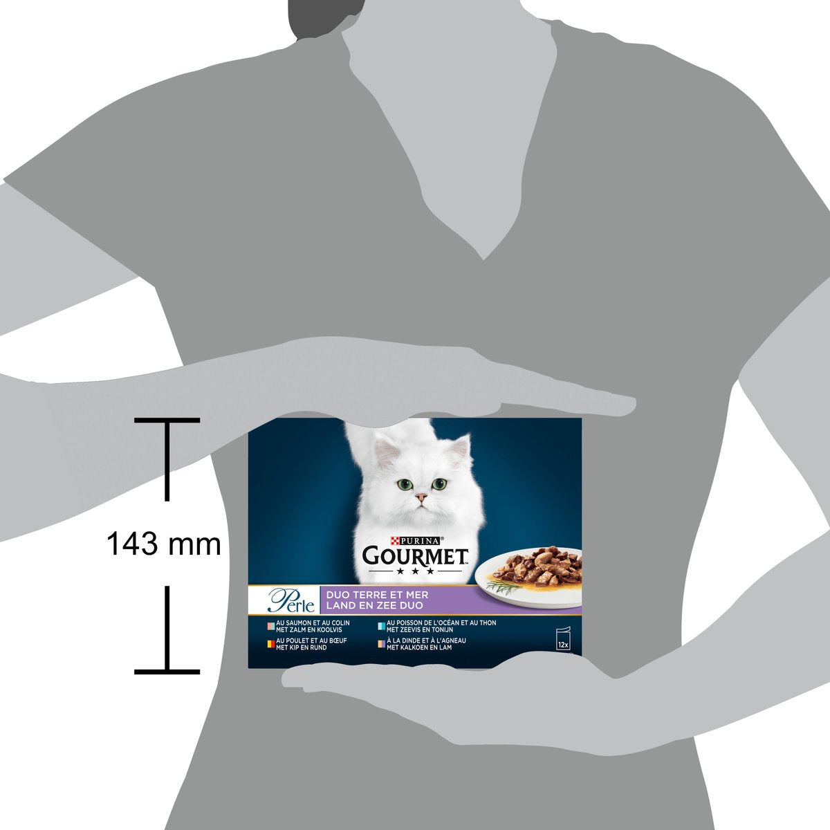 Gourmet Perle - Kattenvoer Natvoer - Land &amp; Zee Duo Met Kip En Rund - 48 X 85 Gram