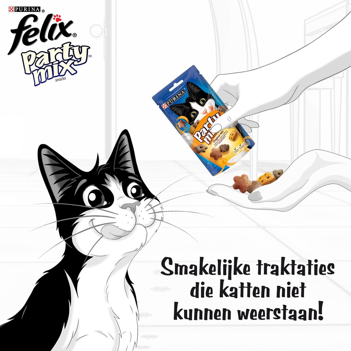  Felix Party Mix - Kattensnacks Original - 8 X 60g