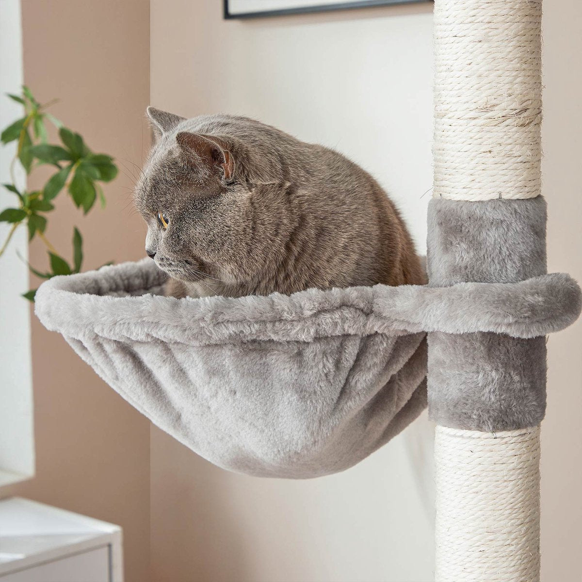  Signature Home Extra XXl Krabpaal - Krabpaal Lichtgrijs - Kattenboom - 206cm