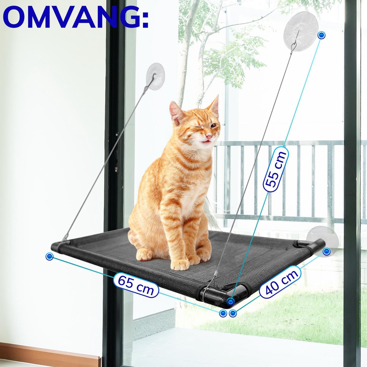  Kattenhangmat - Hangmat Kat- Kattenhangmat Raam – Kattenbed - Kattenhangmand - Kattenkussen