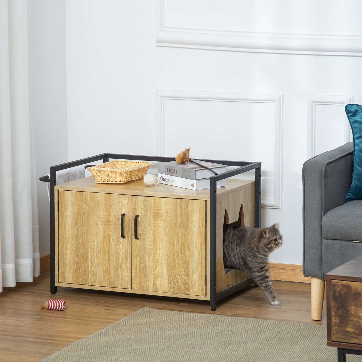  PawHut Katzentoilett Mit Griff D31-053