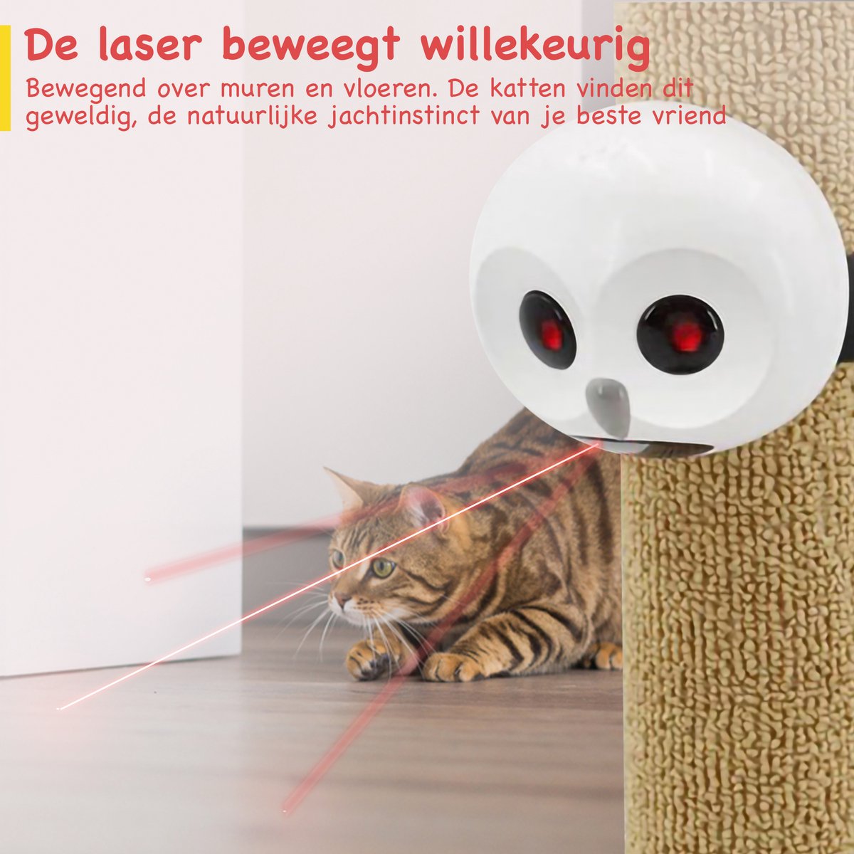  Kattenspeeltjes - Kattenspeelgoed Intelligentie - Laser - Kattenspeelgoed Elektrisch - Kattenspeelgoed Interactief