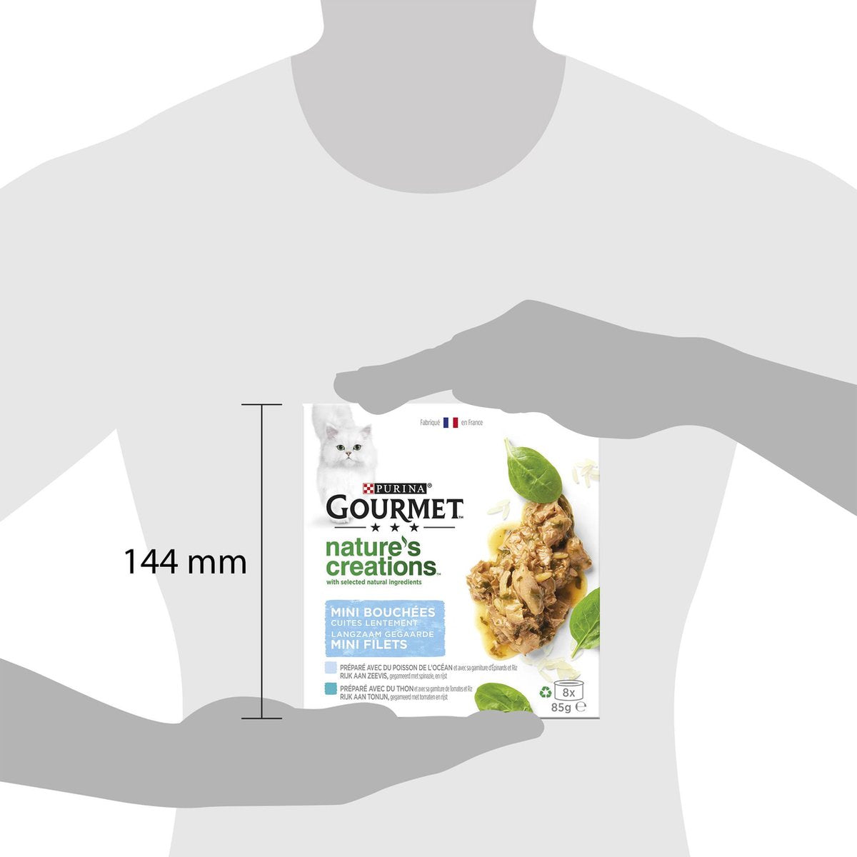  Gourmet Nature's Creations - Kattenvoer Natvoer - Zeevis - 48 X 85 Gr