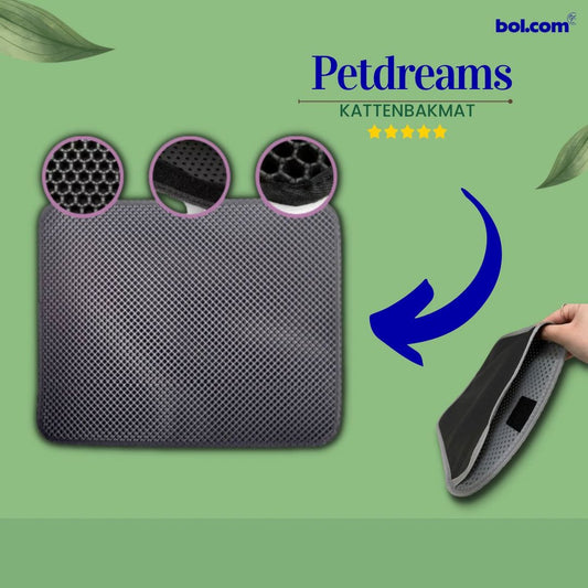  Professionele Kattenbakmat + Cadeau – Schoonloopmat Kattenbak – Katten Grit Opvanger – Dubbele Waterdichte Laag – Uitloopmat Kattenbak – Kattenverzorging – Kattenbak Accessoires - Gritmat – Kat Benodigdheden