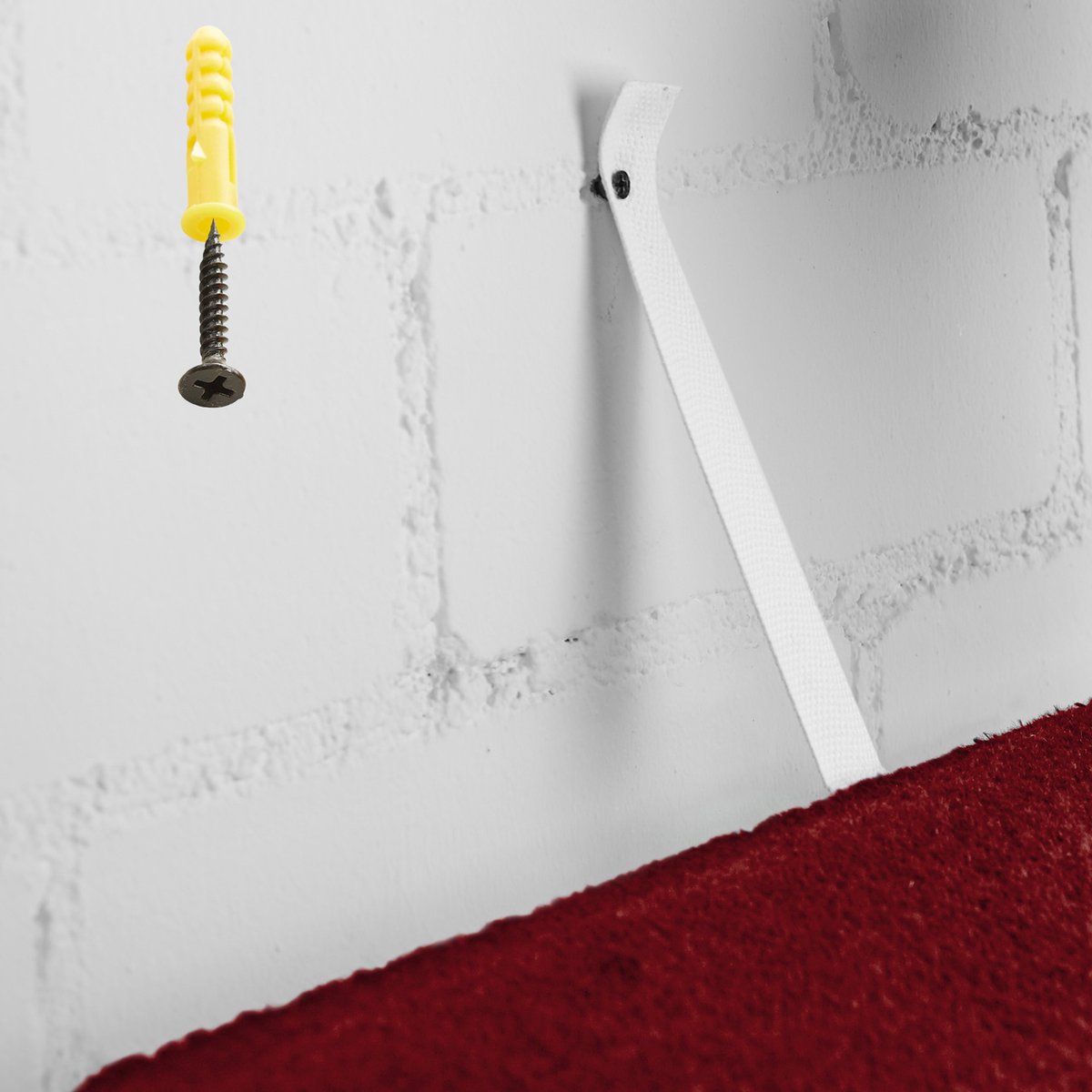  Tectake - Krabpaal Fippi Kattenkrabpaal - 201 Cm Hoog - Rood/wit - 402187