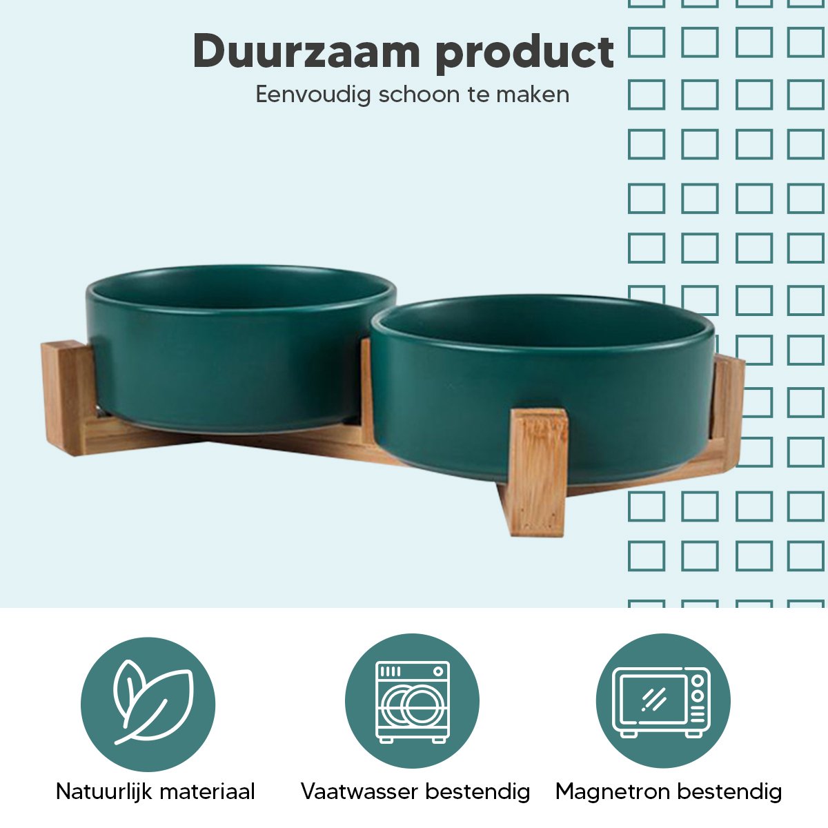  Kattenbak Villa Met Dubbele Voerbak En Kattenbakmat – Kat - Drinkbak – Modern En Stijlvol - Design - Groen
