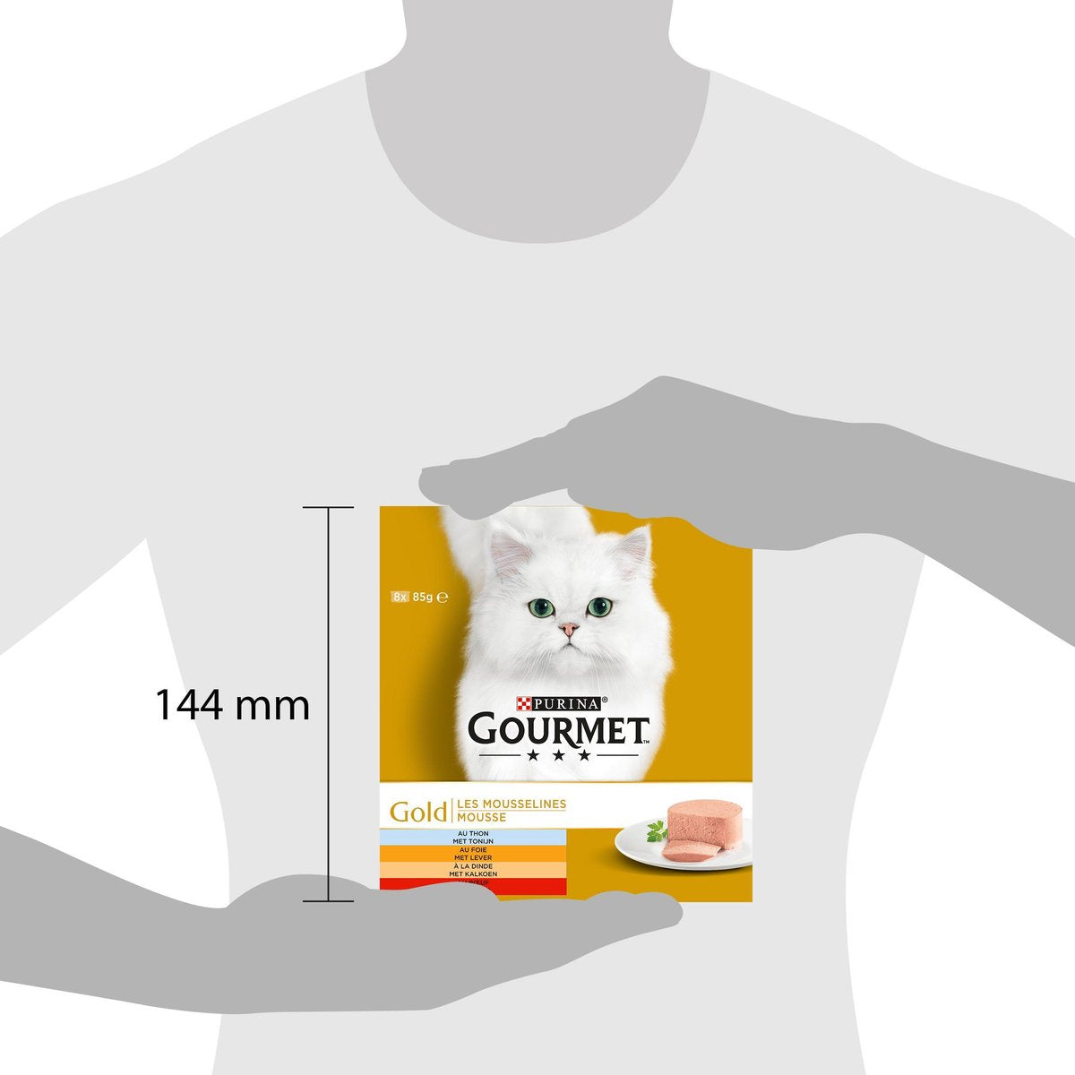  Gourmet Gold Mousse - Kattenvoer Natvoer - Met Tonijn, Lever, Kalkoen, Rund - 48 X 85 G