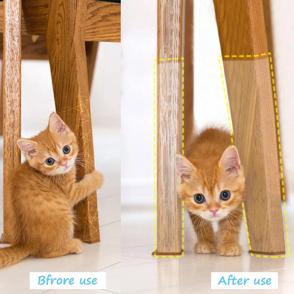  Antikrab Vellen Voor Katten - 10 XXL Vellen - 43.2 X 30,5 Cm - Katten Meubel Bescherming - Anti Krab Katten - Zonder Punaises - Transparant - Bankbescherming - Enkelzijdig Klevend - Anti Krab Training